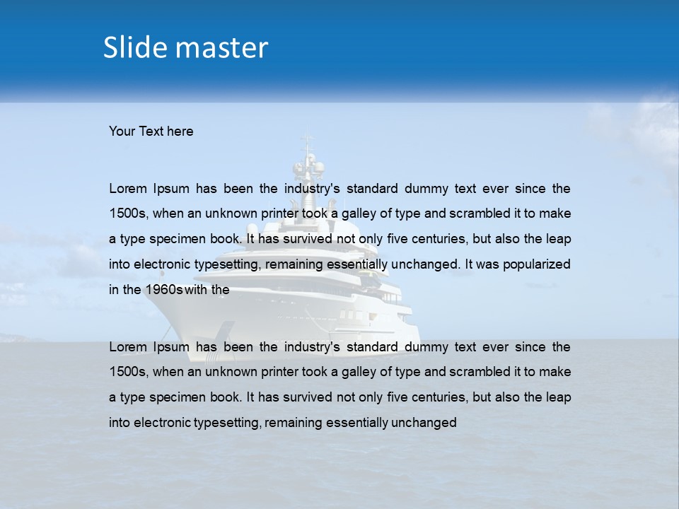 Ship Motorized Speedboat PowerPoint Template
