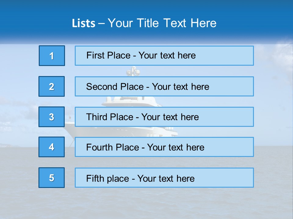 Ship Motorized Speedboat PowerPoint Template