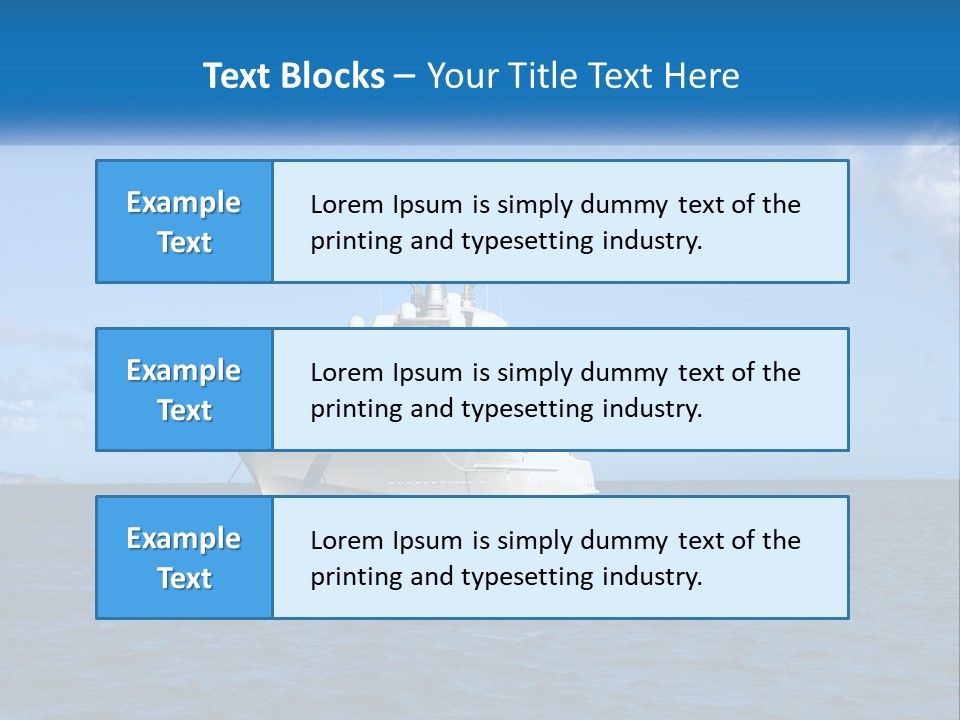 Ship Motorized Speedboat PowerPoint Template