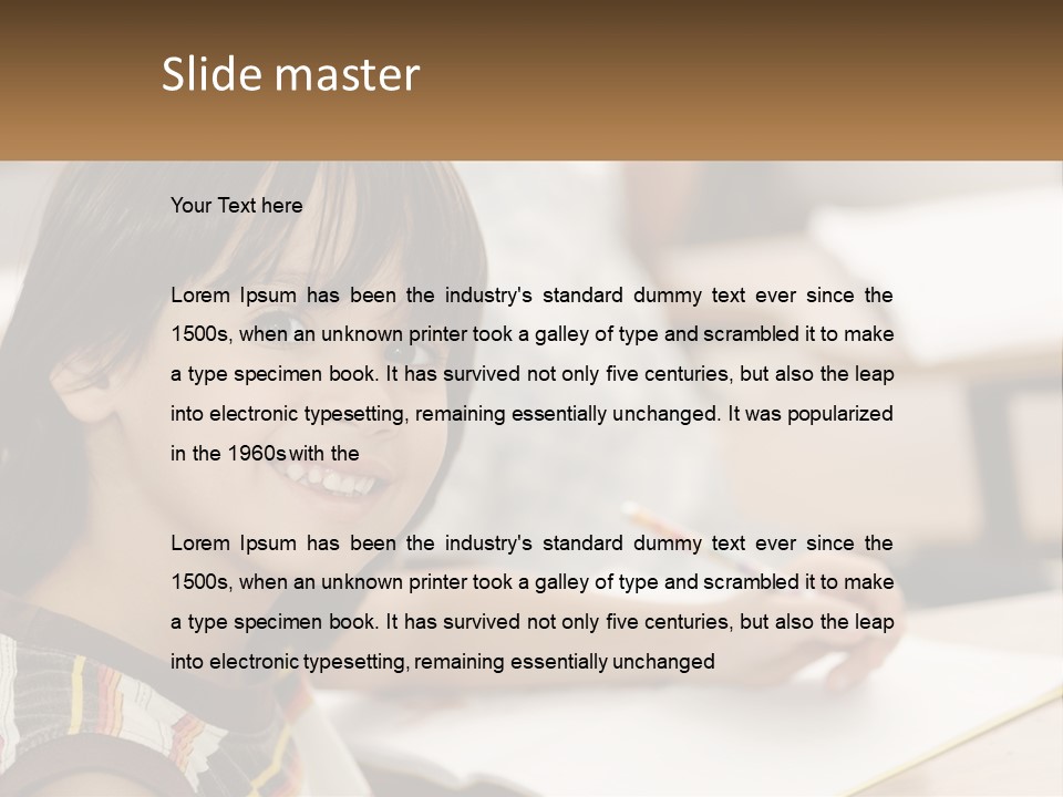 Boy Caucasian Child PowerPoint Template