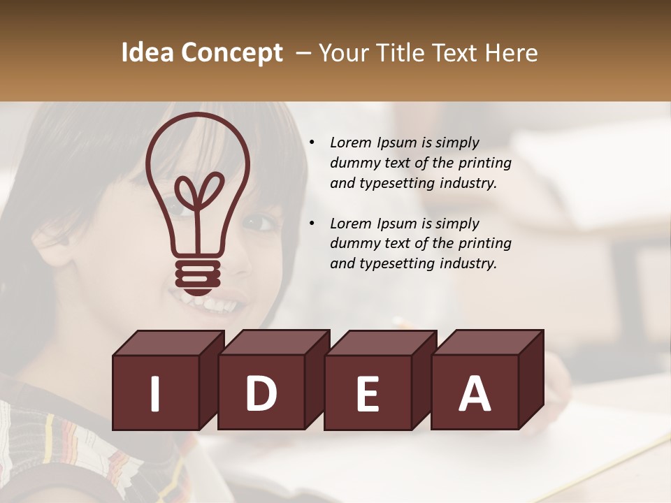 Boy Caucasian Child PowerPoint Template