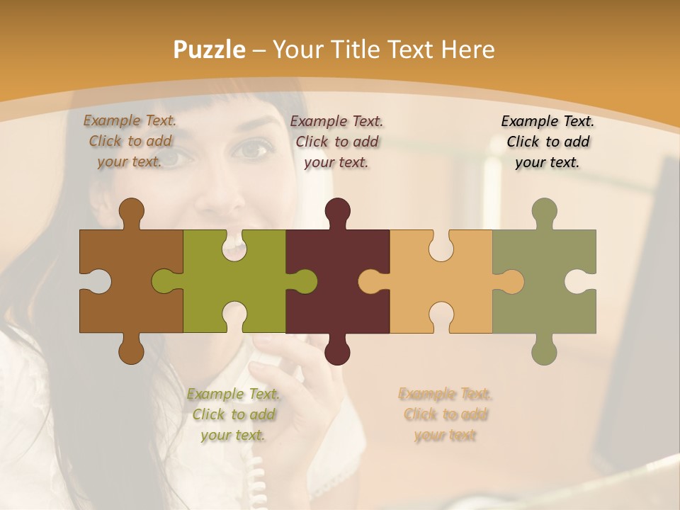Happy Office Beautiful PowerPoint Template
