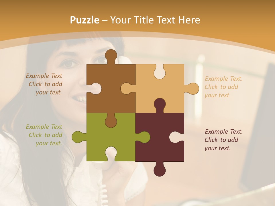 Happy Office Beautiful PowerPoint Template