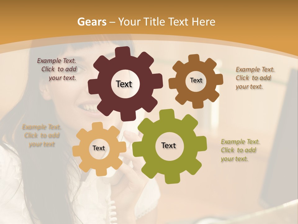 Happy Office Beautiful PowerPoint Template