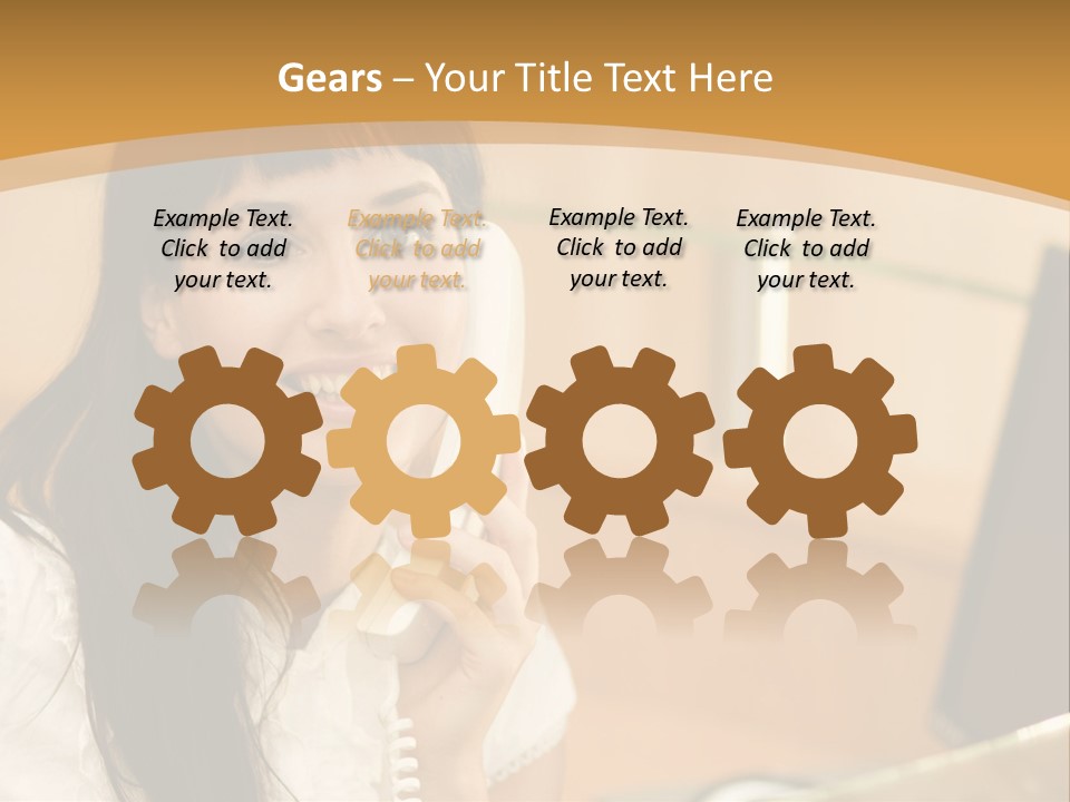 Happy Office Beautiful PowerPoint Template