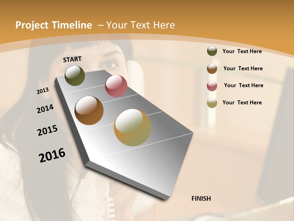 Happy Office Beautiful PowerPoint Template