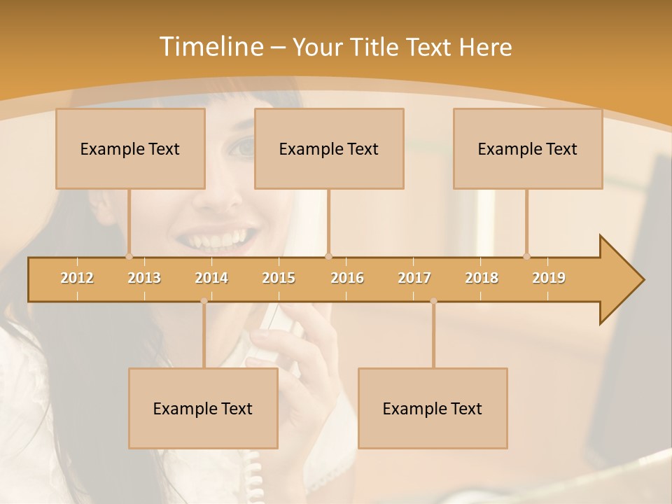 Happy Office Beautiful PowerPoint Template