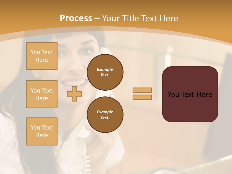Happy Office Beautiful PowerPoint Template