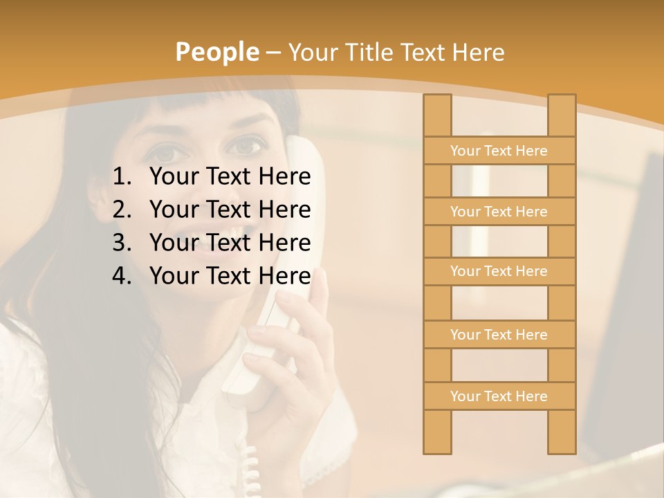 Happy Office Beautiful PowerPoint Template