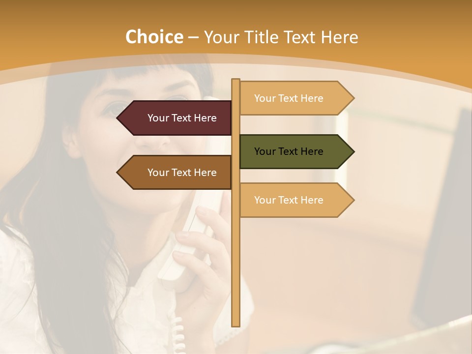 Happy Office Beautiful PowerPoint Template