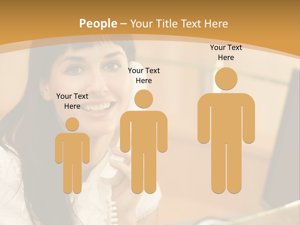 Happy Office Beautiful PowerPoint Template