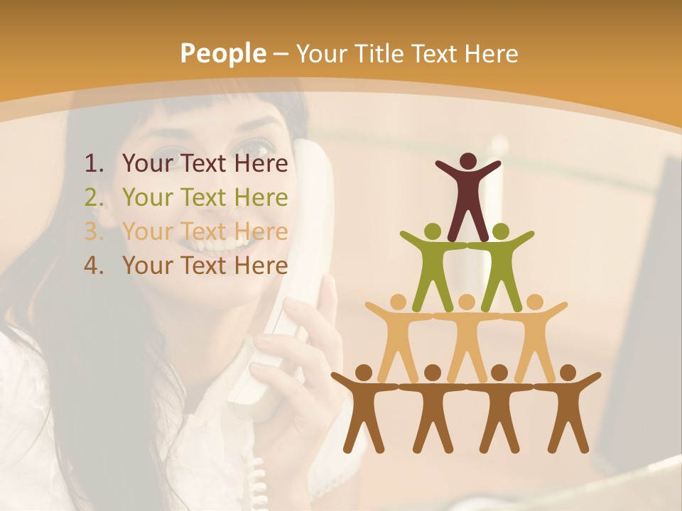 Happy Office Beautiful PowerPoint Template