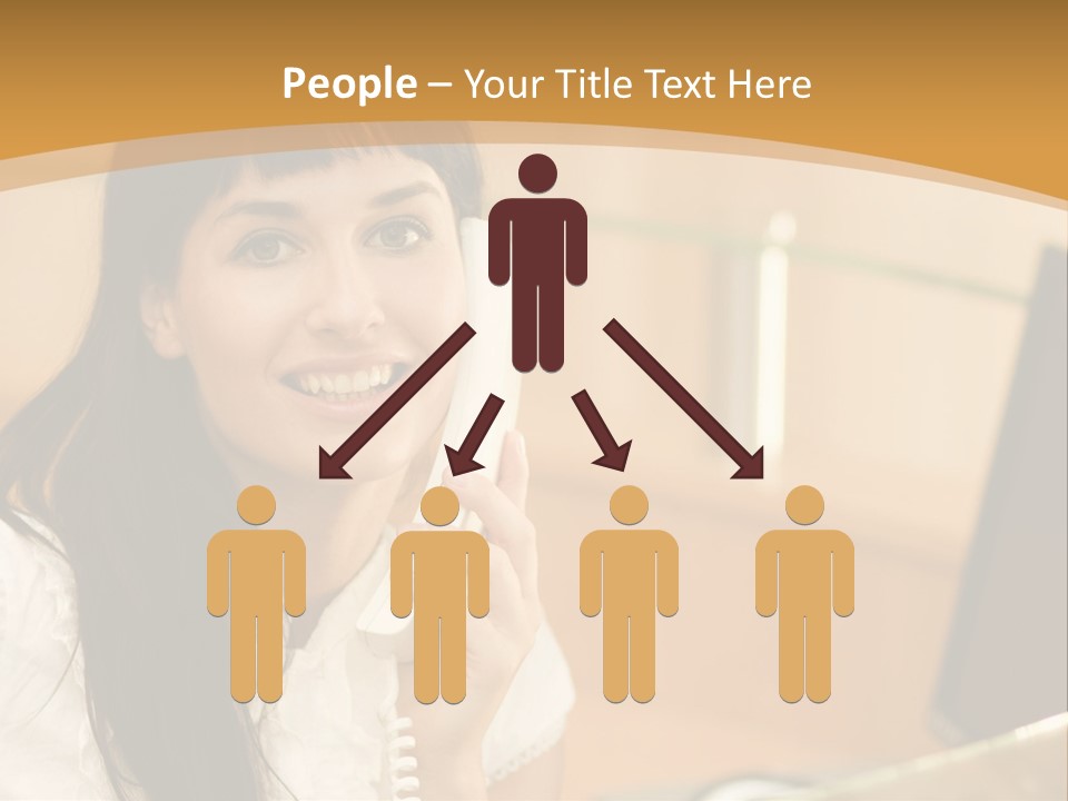 Happy Office Beautiful PowerPoint Template