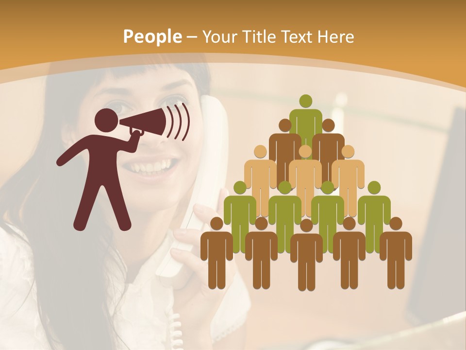 Happy Office Beautiful PowerPoint Template