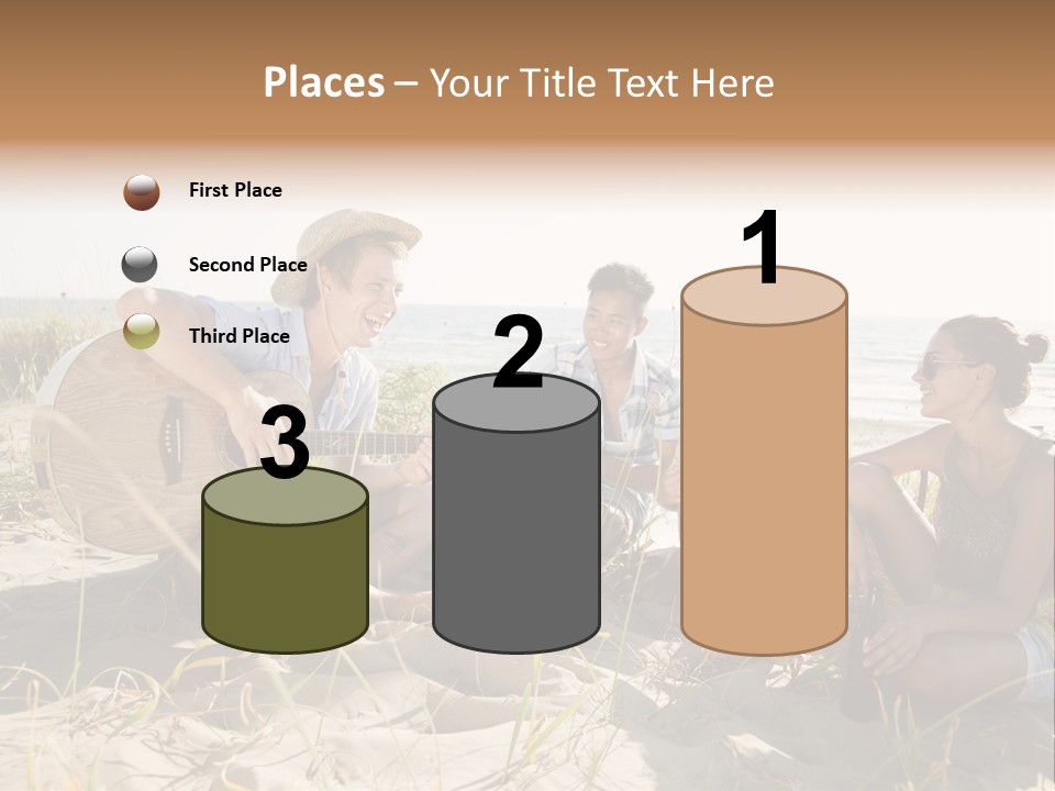 Single Coastal Sunset PowerPoint Template