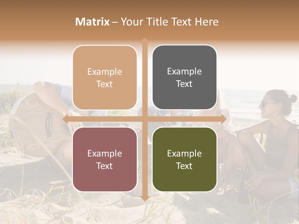 Single Coastal Sunset PowerPoint Template