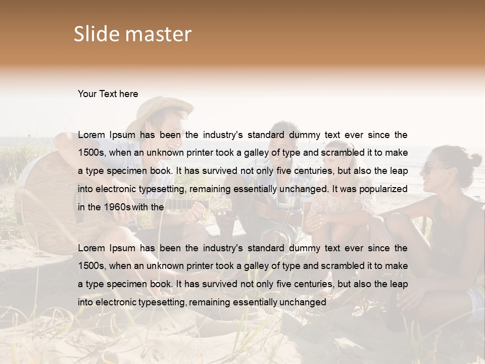 Single Coastal Sunset PowerPoint Template