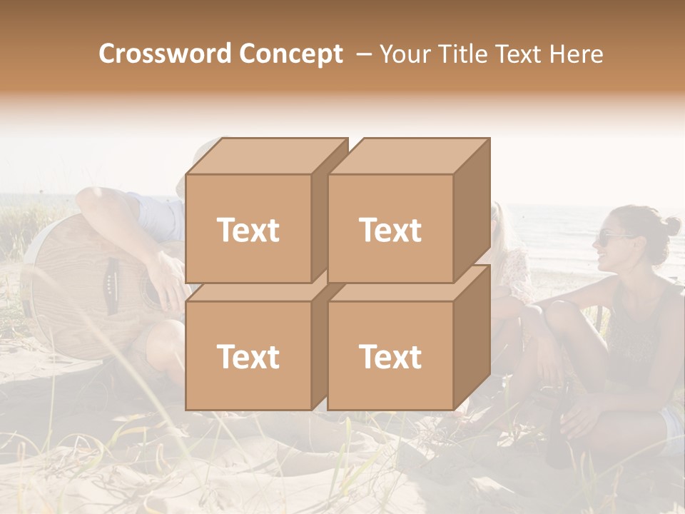 Single Coastal Sunset PowerPoint Template