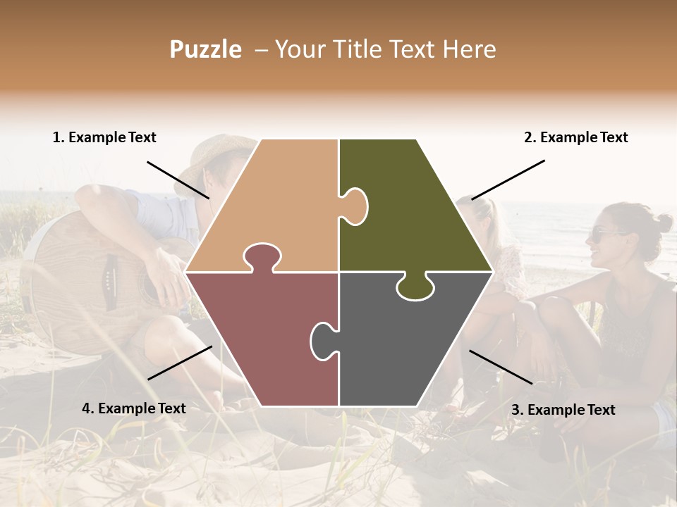 Single Coastal Sunset PowerPoint Template