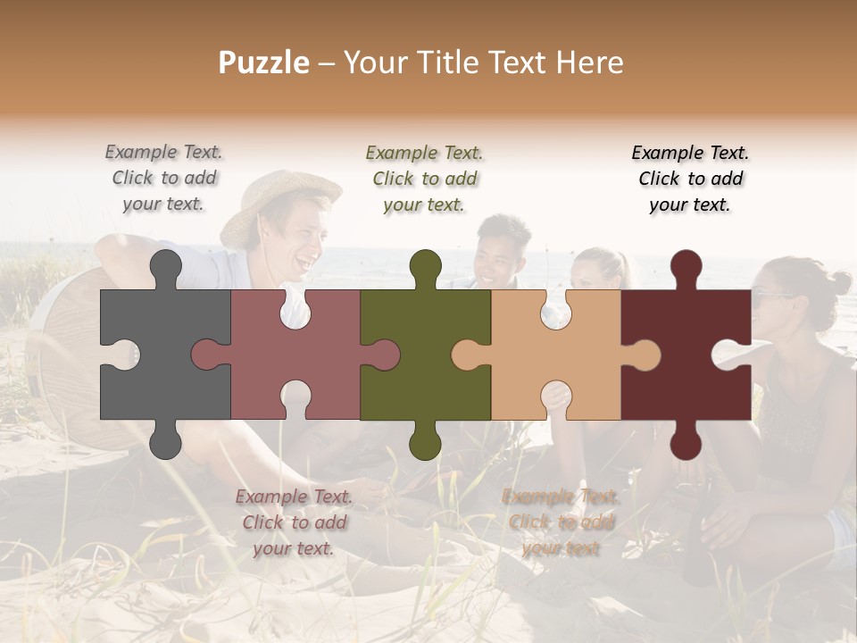 Single Coastal Sunset PowerPoint Template