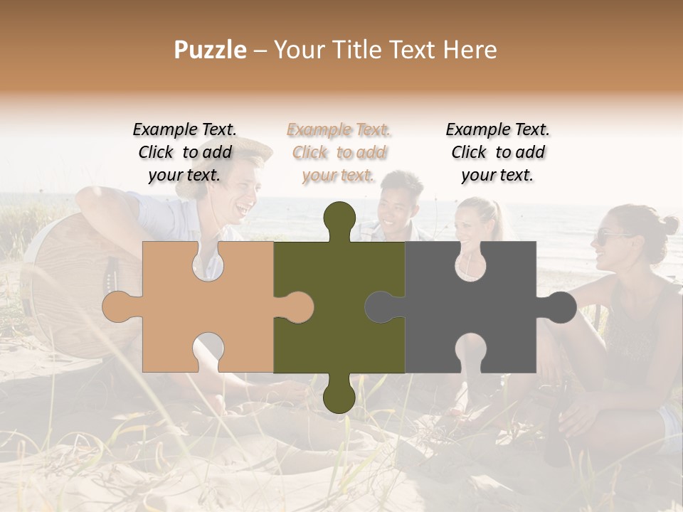 Single Coastal Sunset PowerPoint Template