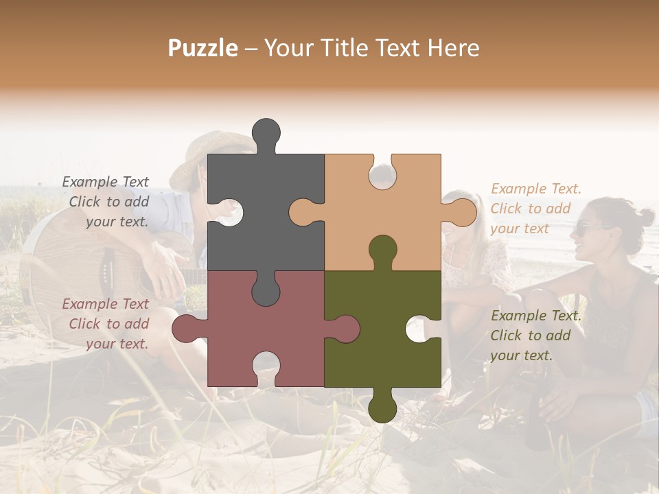 Single Coastal Sunset PowerPoint Template