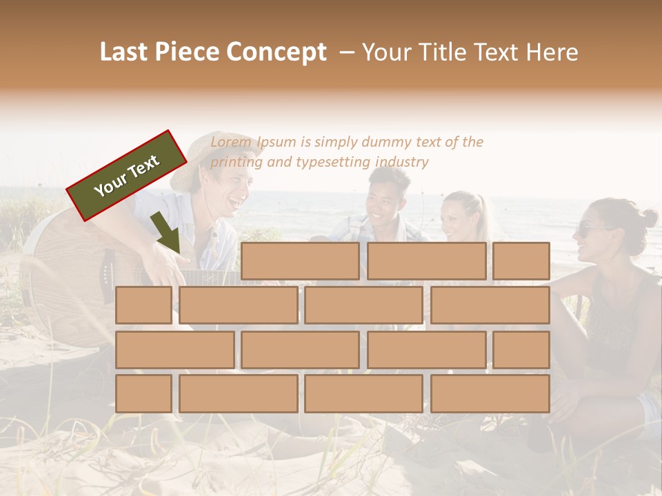 Single Coastal Sunset PowerPoint Template