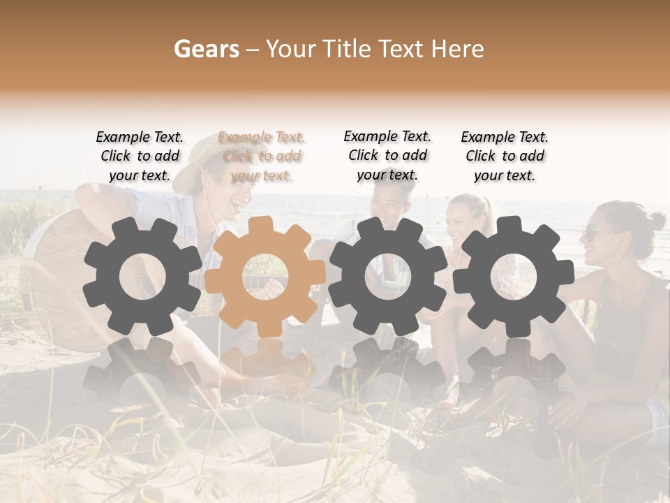 Single Coastal Sunset PowerPoint Template