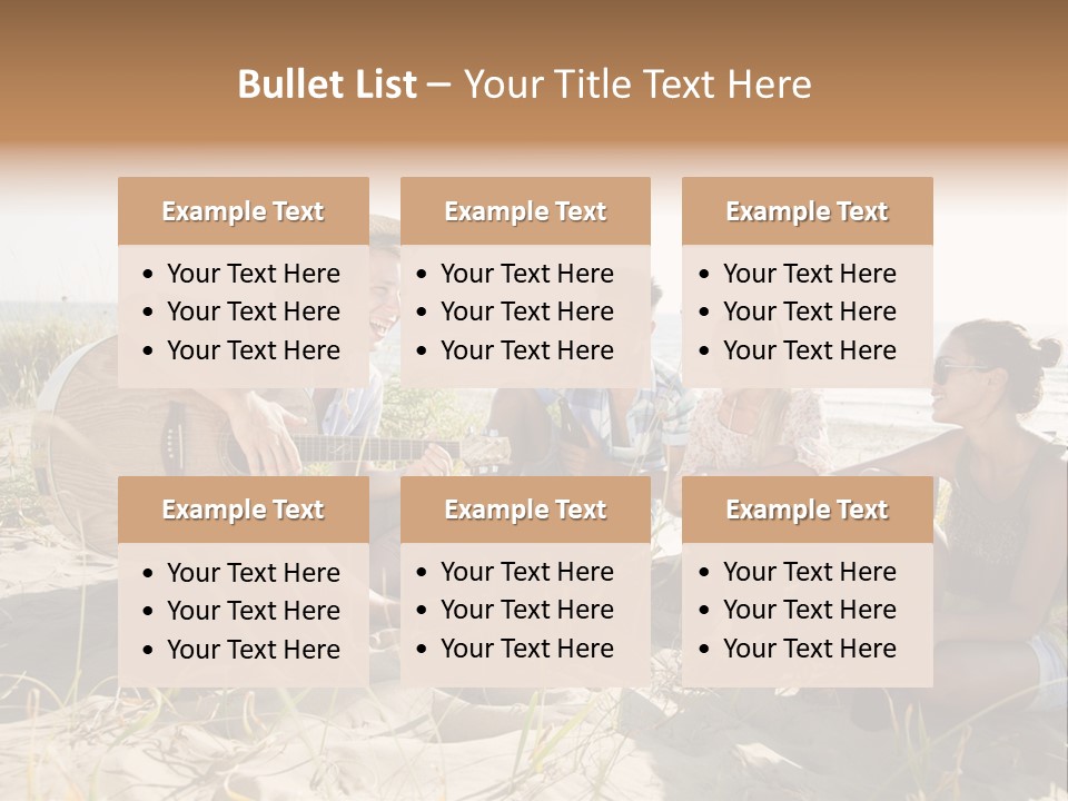 Single Coastal Sunset PowerPoint Template