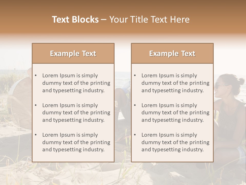 Single Coastal Sunset PowerPoint Template