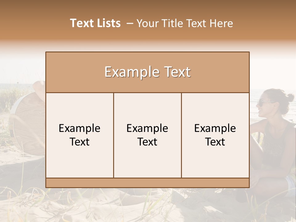 Single Coastal Sunset PowerPoint Template