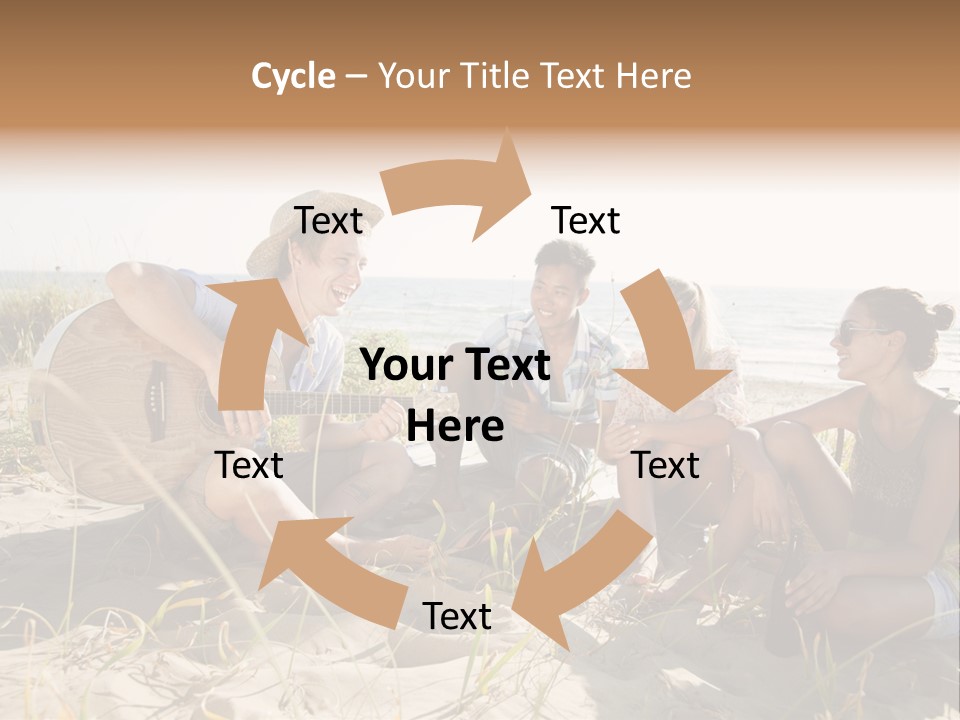 Single Coastal Sunset PowerPoint Template