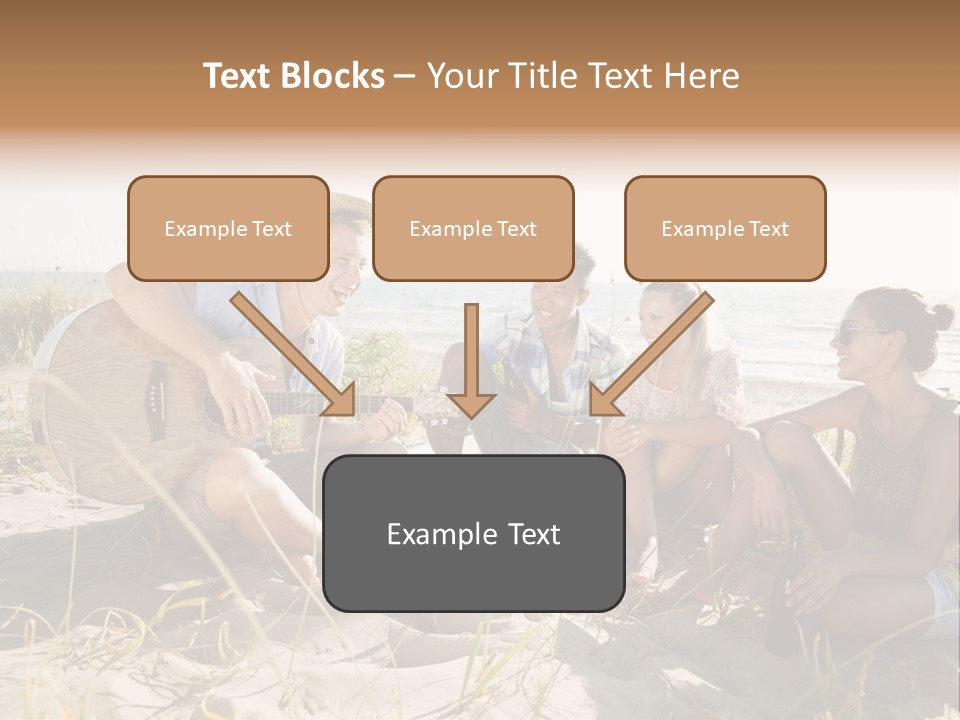 Single Coastal Sunset PowerPoint Template