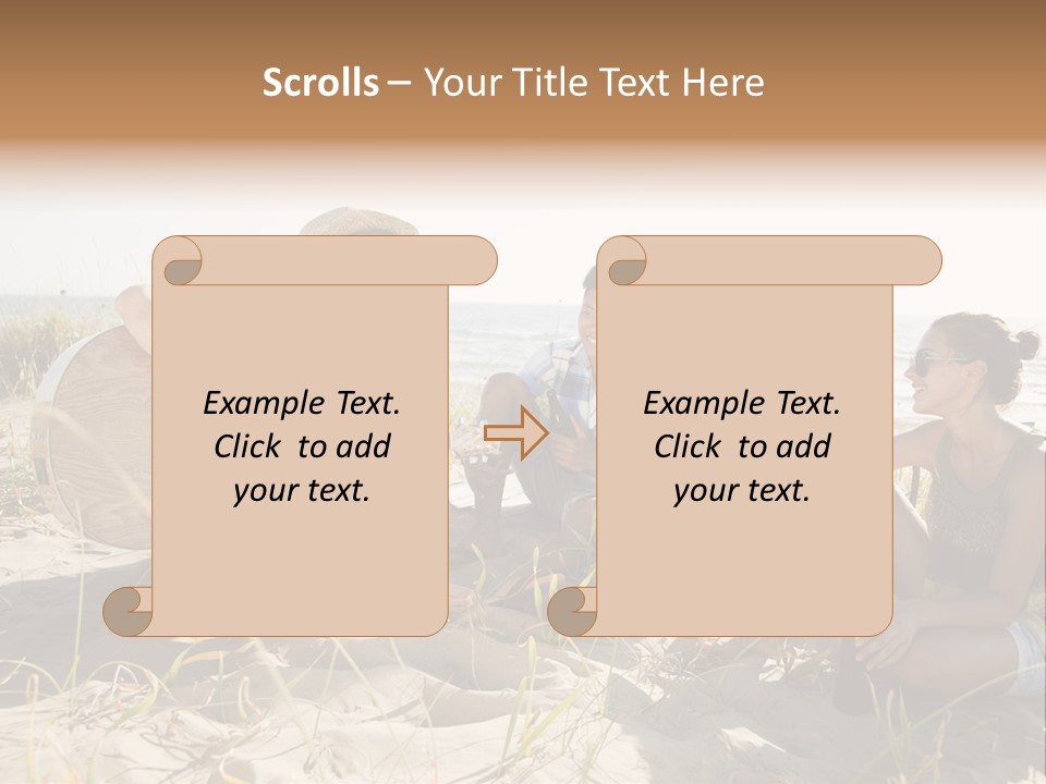 Single Coastal Sunset PowerPoint Template