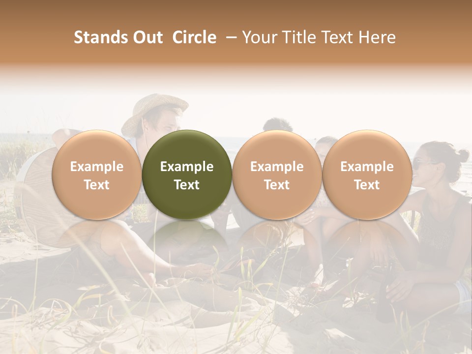 Single Coastal Sunset PowerPoint Template