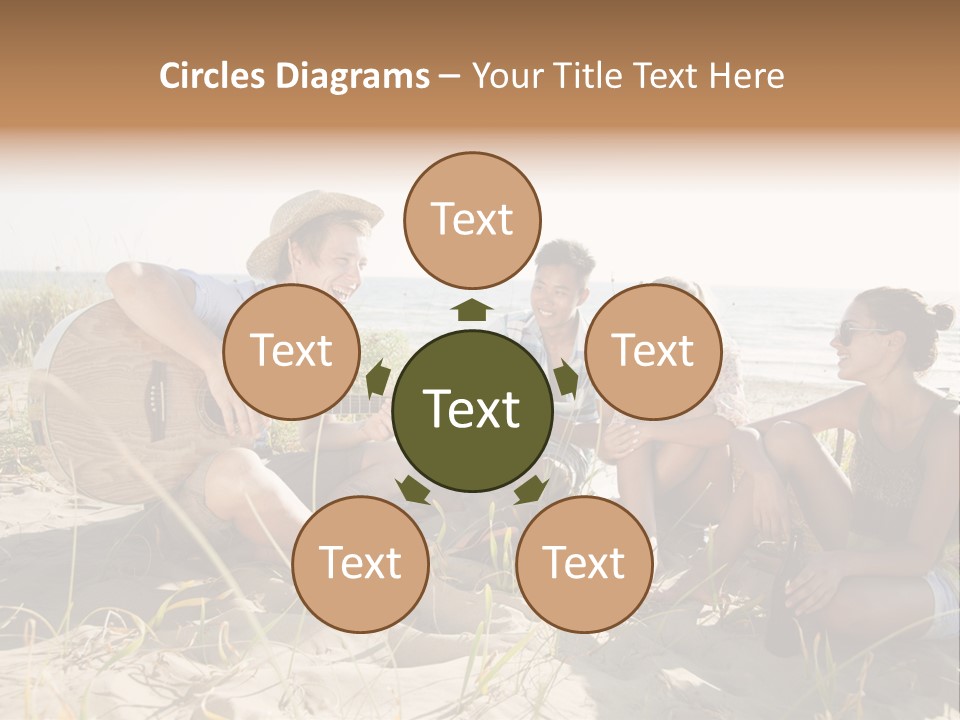 Single Coastal Sunset PowerPoint Template