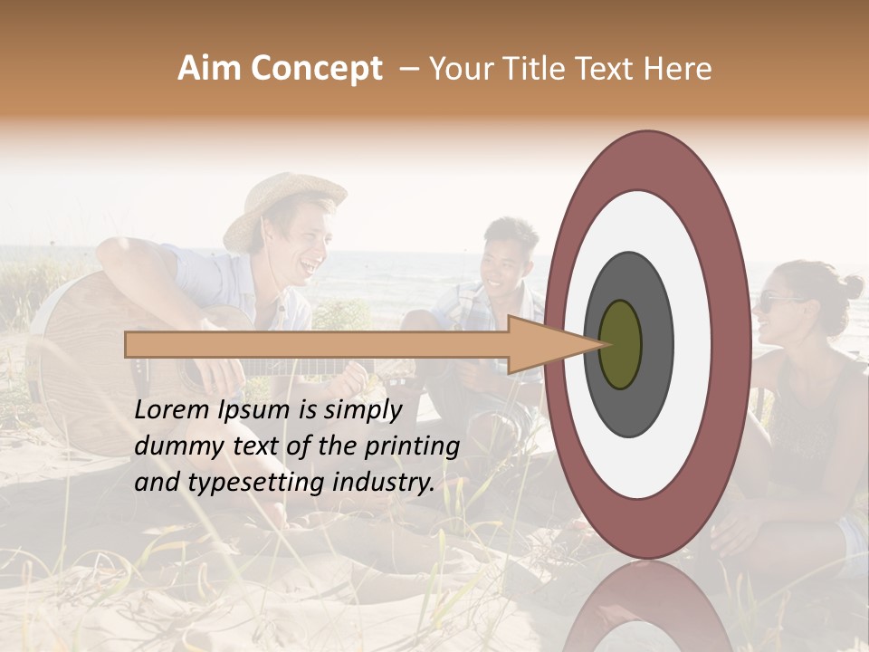 Single Coastal Sunset PowerPoint Template