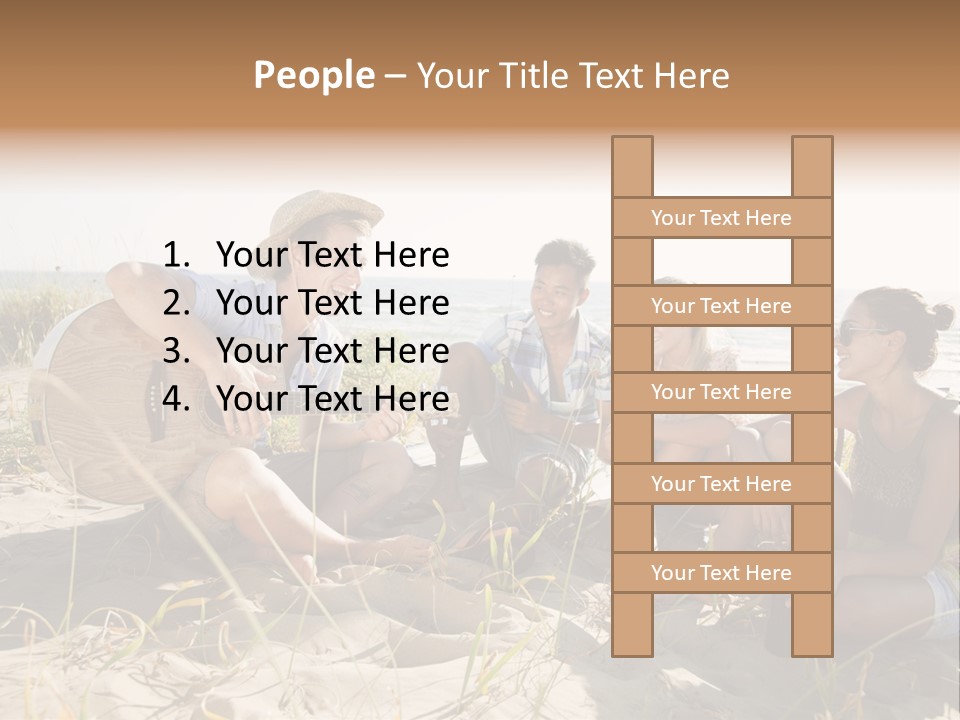 Single Coastal Sunset PowerPoint Template