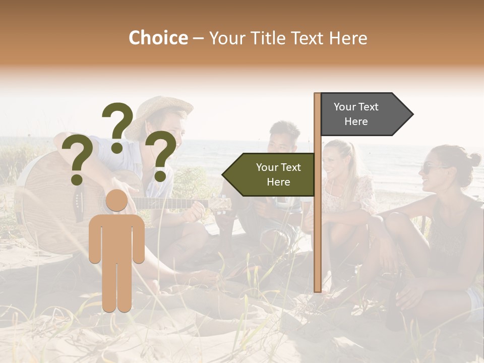 Single Coastal Sunset PowerPoint Template
