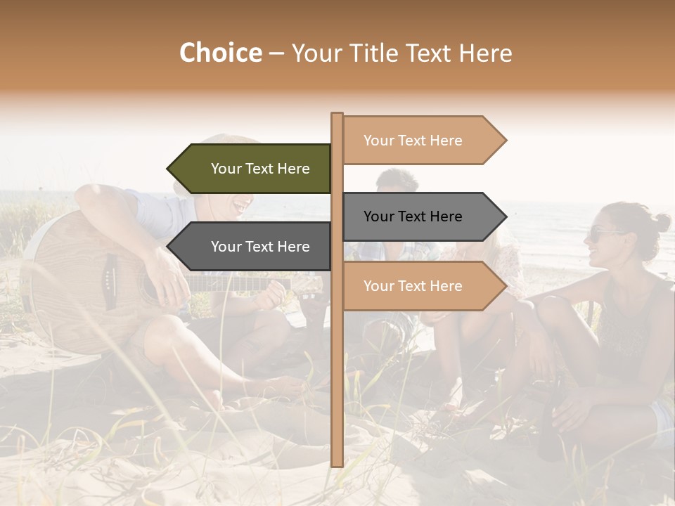 Single Coastal Sunset PowerPoint Template