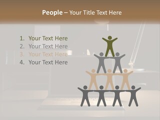 Standing Parent Family PowerPoint Template