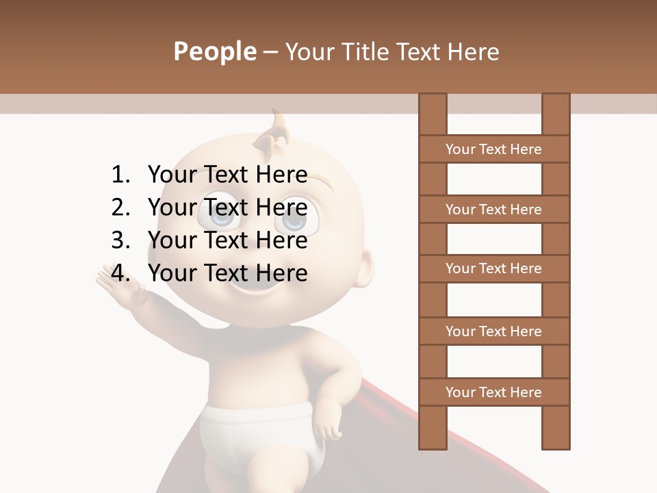 Caucasian Older Sad PowerPoint Template