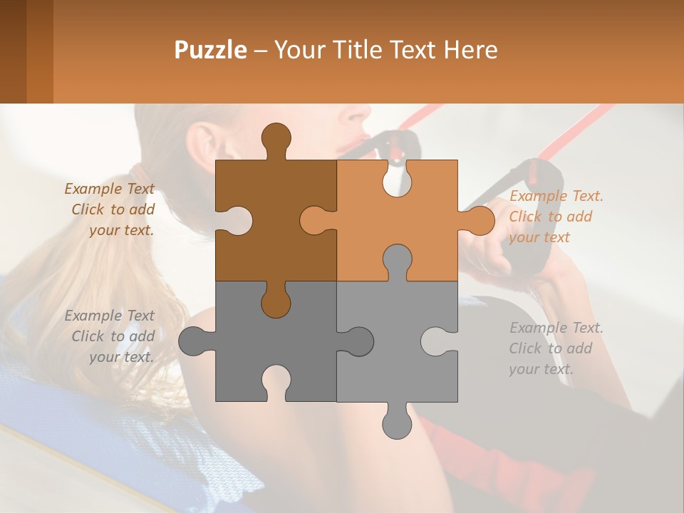 Elderly Caucasian Water PowerPoint Template