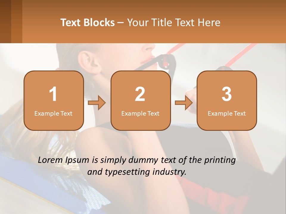 Elderly Caucasian Water PowerPoint Template