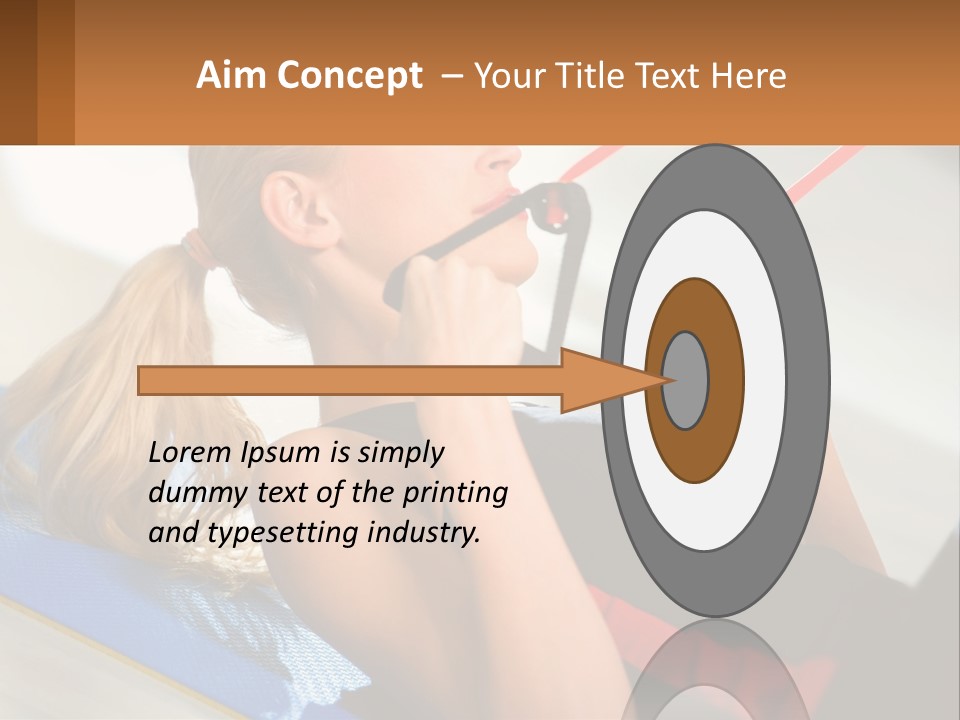 Elderly Caucasian Water PowerPoint Template