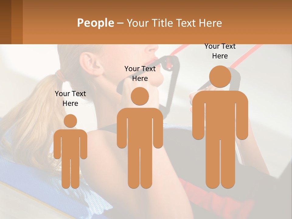 Elderly Caucasian Water PowerPoint Template