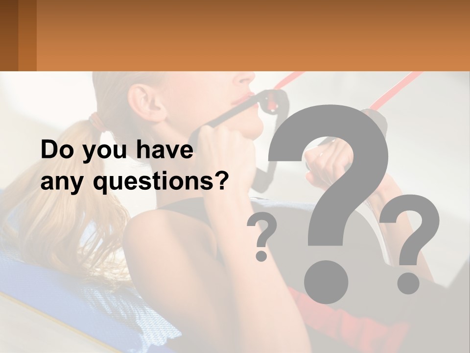 Elderly Caucasian Water PowerPoint Template