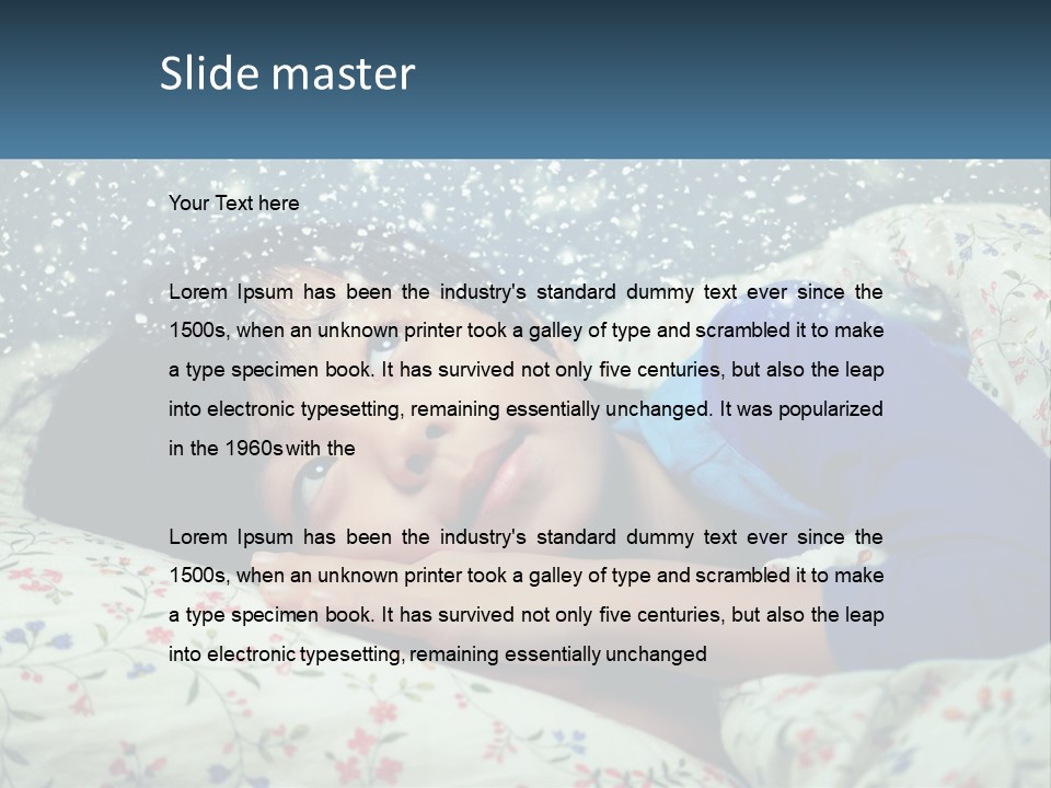 Caucasian Elderly Portrait PowerPoint Template