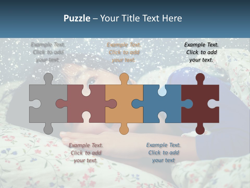 Caucasian Elderly Portrait PowerPoint Template