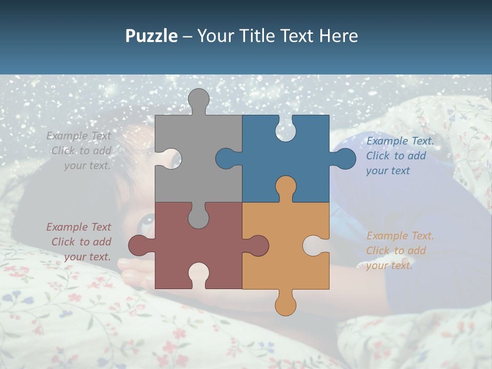 Caucasian Elderly Portrait PowerPoint Template